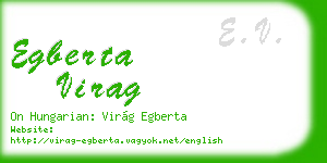 egberta virag business card